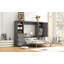 Grand lit escamotable mural avec placard, tiroirs et tablettes