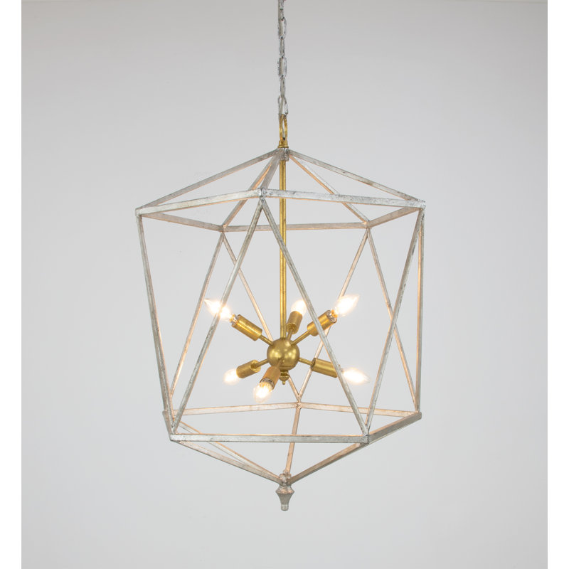 Victor 6 - Light Chandelier, Silver