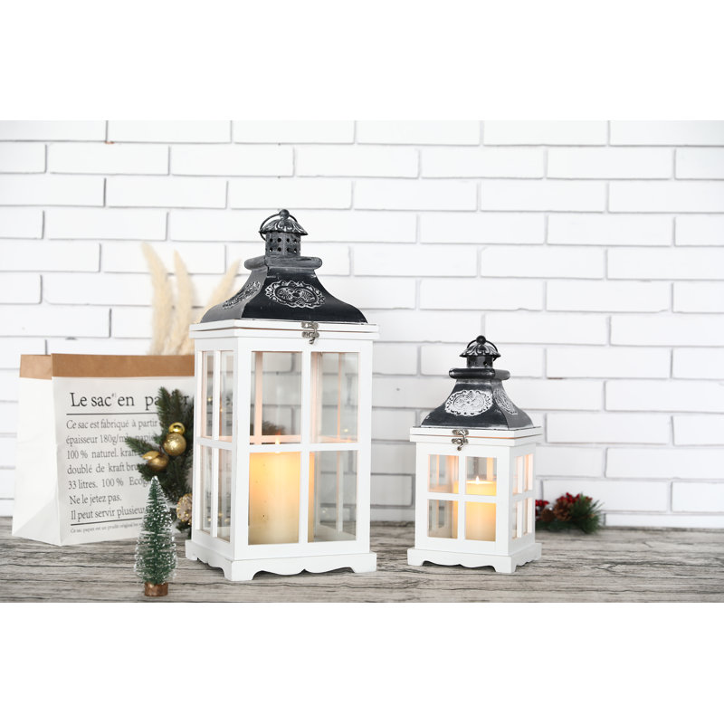 2 Piece Tabletop Lantern Set