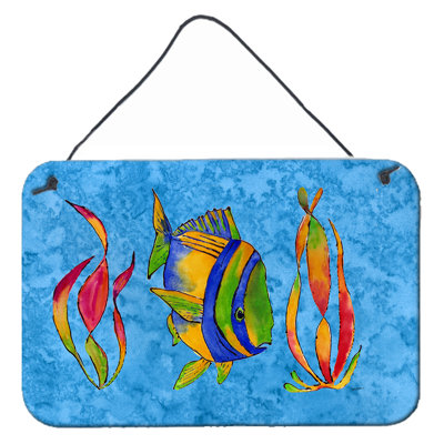 Décoration murale troical poissons et algues sur les impressions suspendues