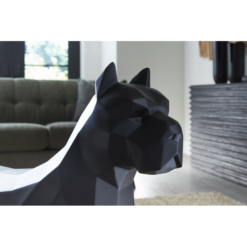 Pitbull Facet Sculpture, Matte Black