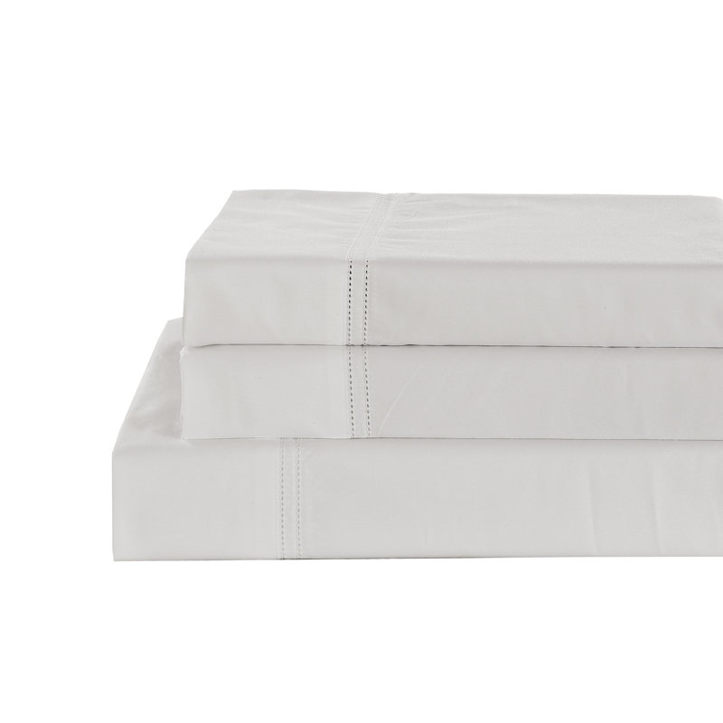 Ensemble de draps à 1000 fils Hemstitch, Gris, Très grand