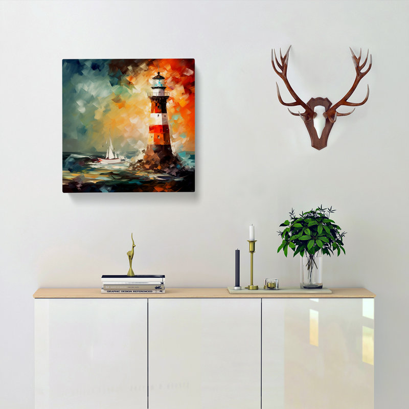 Lighthouse Abstract No.1 - No Frame Print, 50cm H x 50cm W x 3cm D