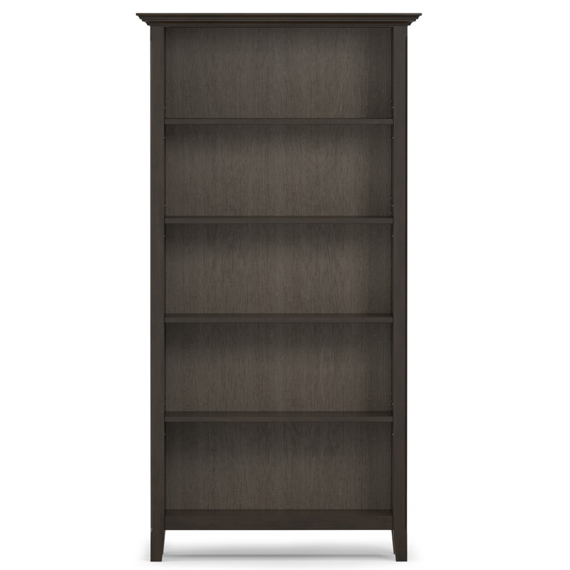Amherst 24"W Solid Wood 5 Shelf Narrow Bookcase with Adjustable Shelves, (5 Shelves) 70'' H x 36'' W x 14'' D