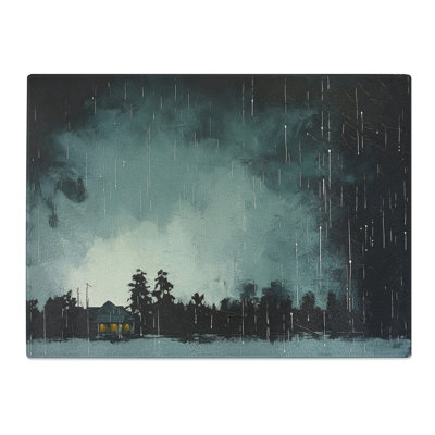 Thunderstorm Minimalism  Glass Chopping Board