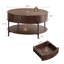 Table basse ronde 30,47 po avec tiroirs-431786070