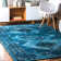 Tapis abstrait bleu