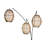 Grandin 82" Antiqued Bronze Three Light Tree Floor Lamp With Beige Rattan Cage Shades