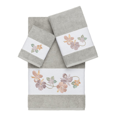 Caroline Embellished 3 Piece Towel Set