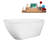 61" Streamline Soaking Freestanding Tub and Tray With Internal Drain-101697761
