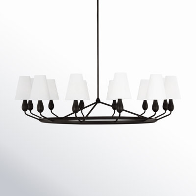 12 - Light Metal Dimmable Chandelier