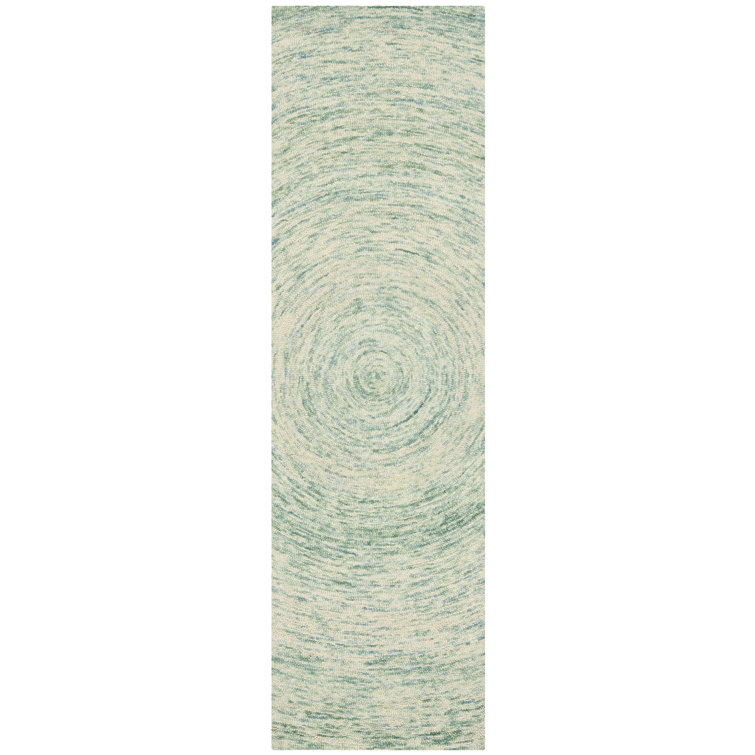 Ikat Hand Tufted Wool Abstract Rug