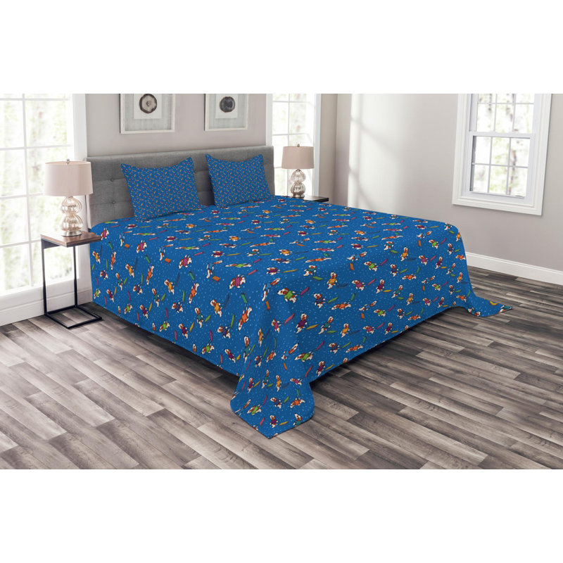 Farmhouse / Country Polyester Coverlet, Queen Coverlet + 2 Shams