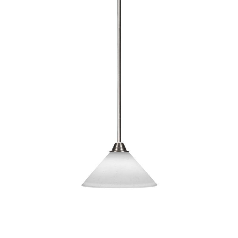 Luminaire suspendu en verre Ayrshire Paramount, Gelé, H 57 po x l 10 po x P 10 po, Nickel brossé