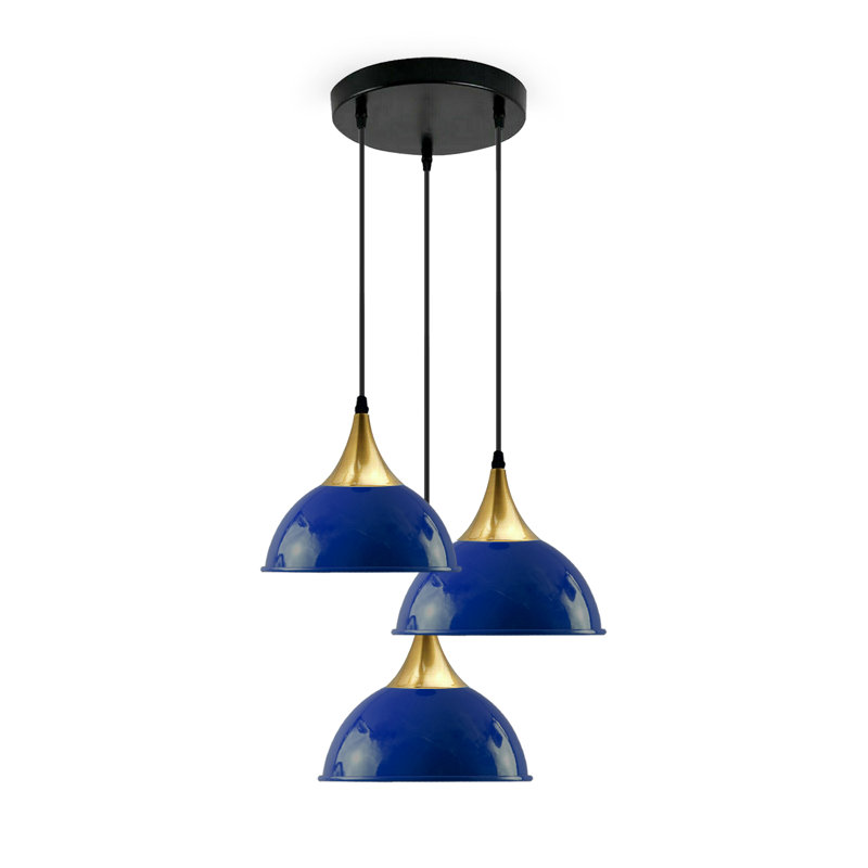 Wingert 3 - Light Cluster Pendant, Navy Blue