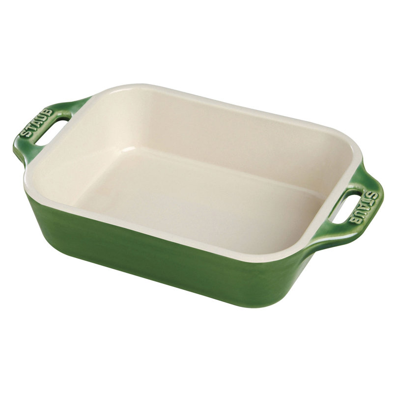 Staub Ceramics Rectangular Baking Dish, Basil