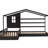 Twin Size Wood House Bed With Long-Lasting Slatted Formation And Fence In Secure