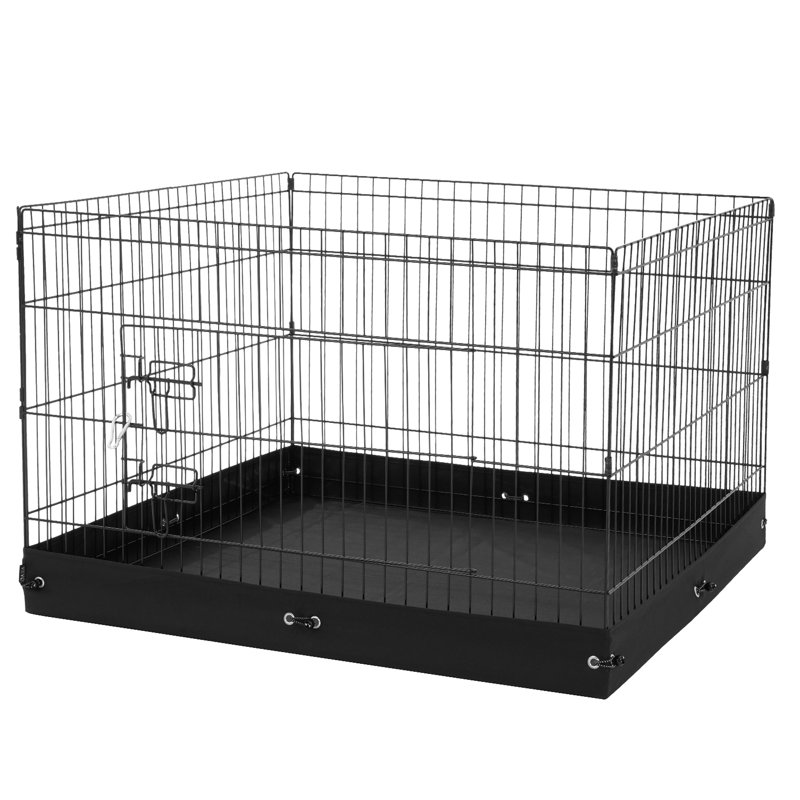 Enclos pliable pour chien avec 4 panneaux, 36 po carré, 600D robuste, piquet renforcé et dessus en filet ventilé