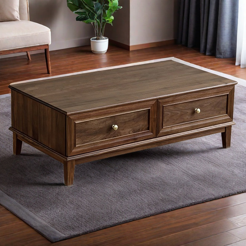 Rectangular black walnut end table
