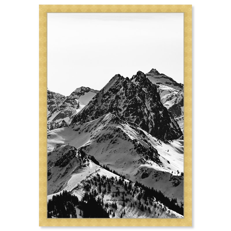 Nature et paysage «Up The Mountain», impression d'art mural, Or, H 32 po x l 22 po x P 0,5 po
