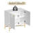 2 Door White Locker Accent Cabinet