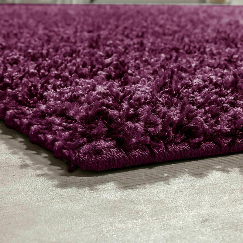 Folkeline Solid Colour Shag Area Rug, Rectangle 160 x 230cm