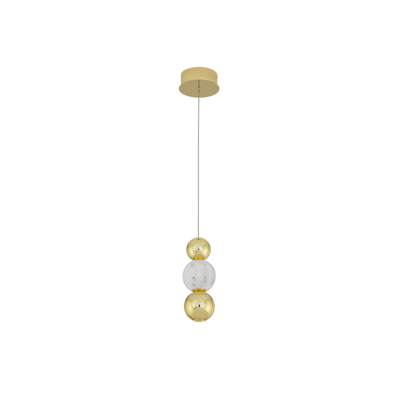 1 - Light Gold LED Unique/Statement Pendant