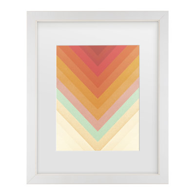 Bolog Florent Bodart  Rainbow Chevrons Matted Framed Art