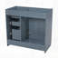 Meuble-lavabo autoportant en bois massif avec 3 tiroirs et portes à fermeture douce, idéal pour les solutions de rangement élégantes (lavabo non inclus)-129882937