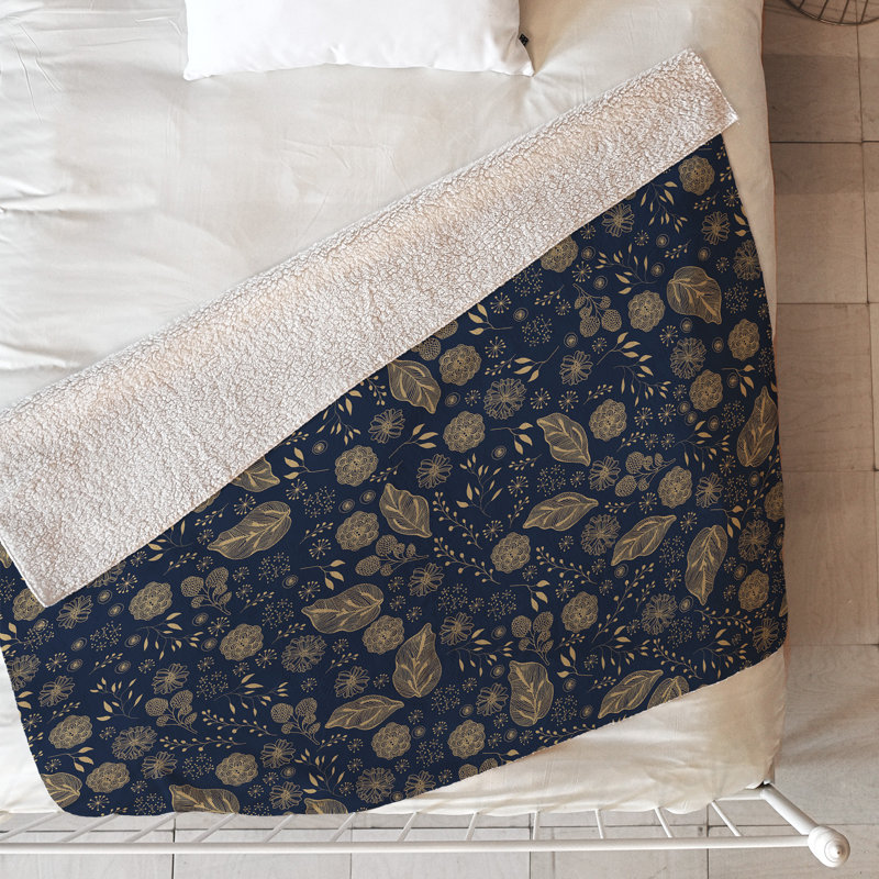 Iveta Abolina Throw Blanket, 80" L x 60" W, Blue