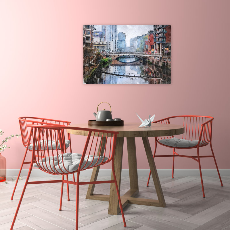Art urbain urbain, architecture urbaine contemporaine, H 24 po x l 36 po