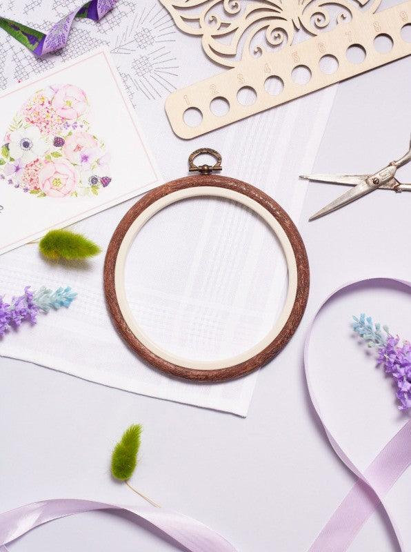 Cerceau rond Flexi Hoop, Grain du bois