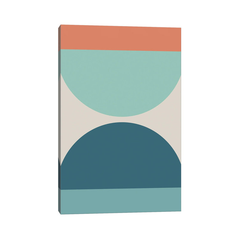 Print on Canvas, Wrapped Canvas, Olivine/Spring Leaves/Turquoise, 66.04 cm H x 45.72 cm W x 1.91 cm D