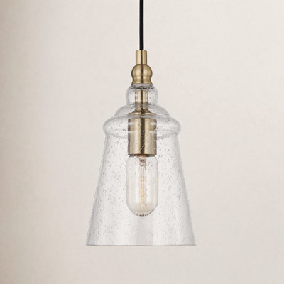 Levine Single Light Glass Steel Dimmable Pendant