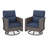 2 Pieces Patio Conversation Set With Swivel Rocking Base-1303508112