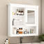 Armoire de toilette murale 32 po, 4 tablettes de rangement, miroir moderne-1824972023