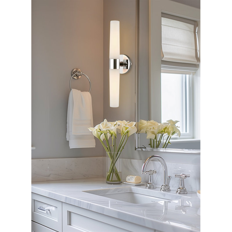 Steel Armed Sconce, 21.25" H x 5" W x 4.5" D, Silver