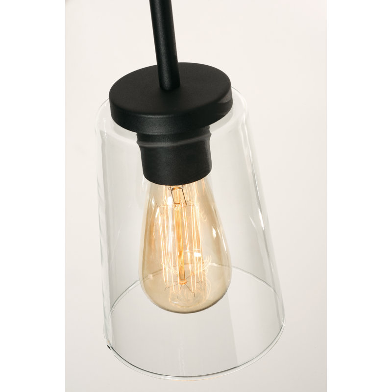 Raffaela 1 - Light Single Pendant, Black, Clear