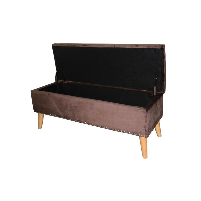 Banc de rangement 17 po en suède
