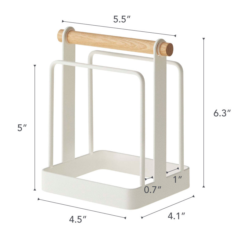Tosca White Wood Square Cutting Board Stand
