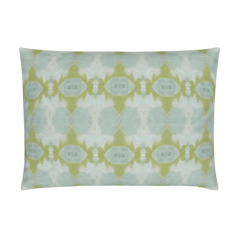 Sweet Gum Lumbar Pillow Cover & Insert, Blue/Charteuse Green Abstract