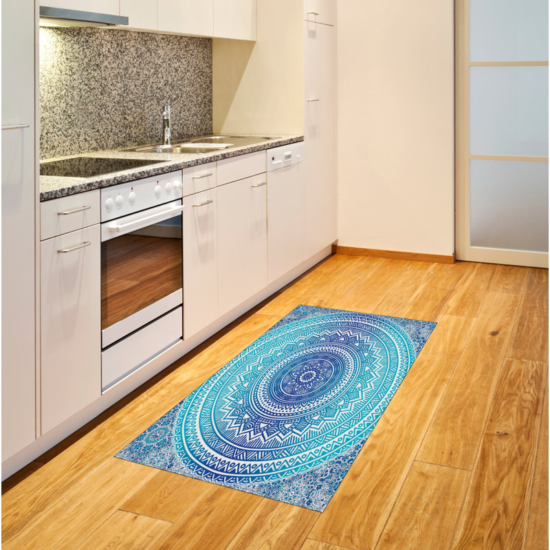 Ethnic High Density Long Fiber Poly Threads Decorative Area Rug Carpet, Rectangle 2'7" x 5'