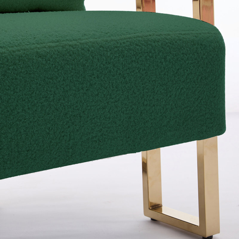 Fauteuil en molleton rembourré de 2 pièces en métal, idéal pour le vestiaire, le bureau et le salon.