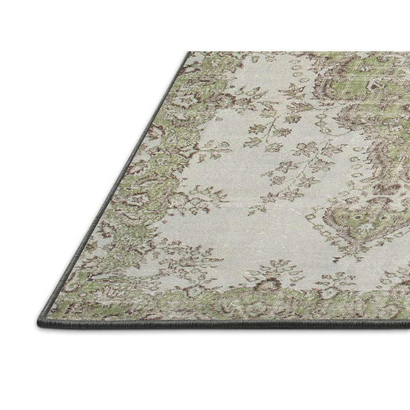 Tapis bleu ciel/beige traditionnel 777, Rectangle 4 pi x 6 pi
