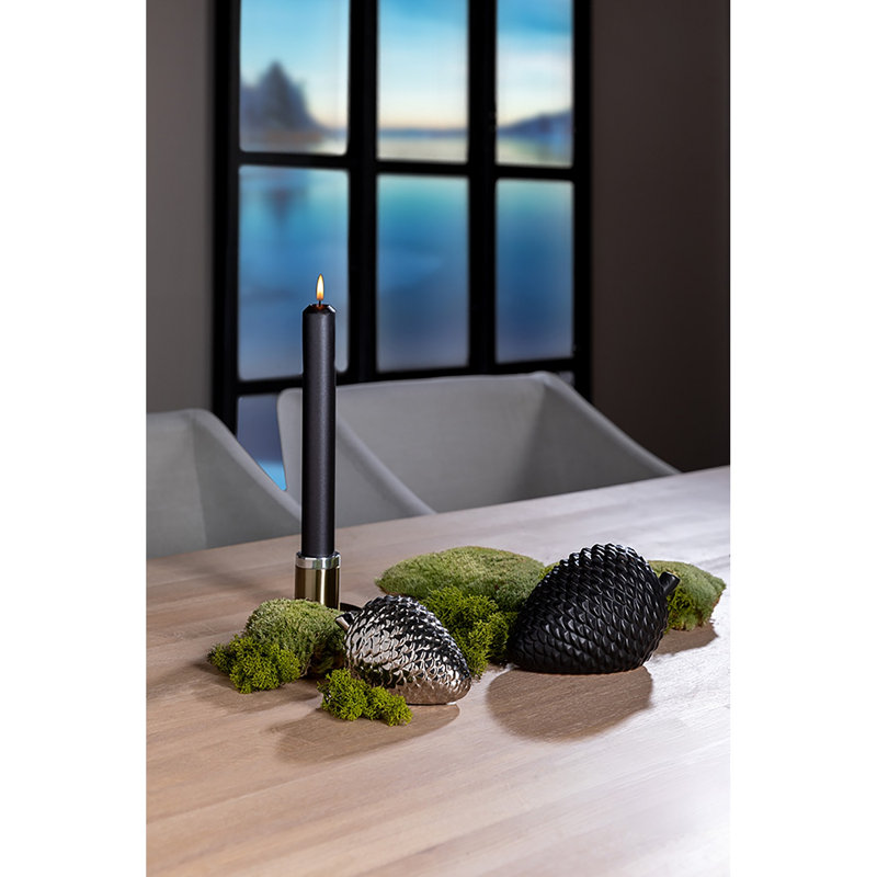 Cônes de décoration coniques, H 2,56 po x l 4,33 po x P 2,56 po, Argent