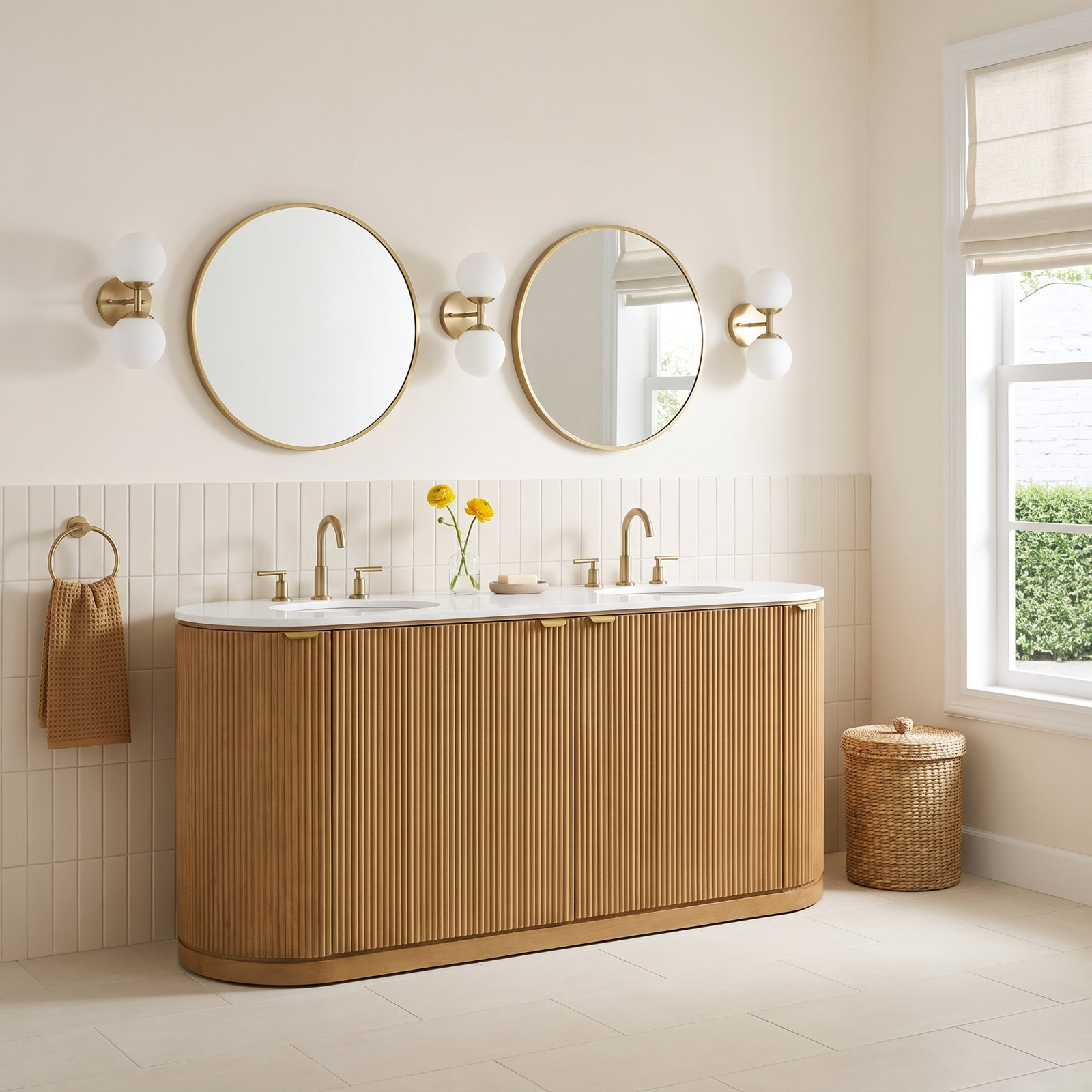 Nova 72" Double Bathroom Vanity, Pure White Quartz