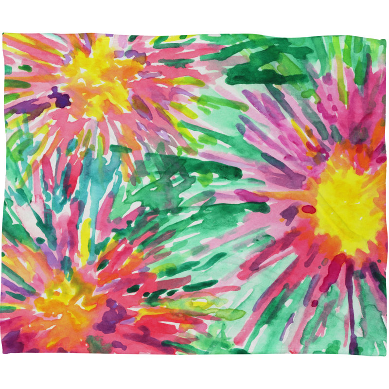 Couverture à confetti floral Joy Laforme, Grand