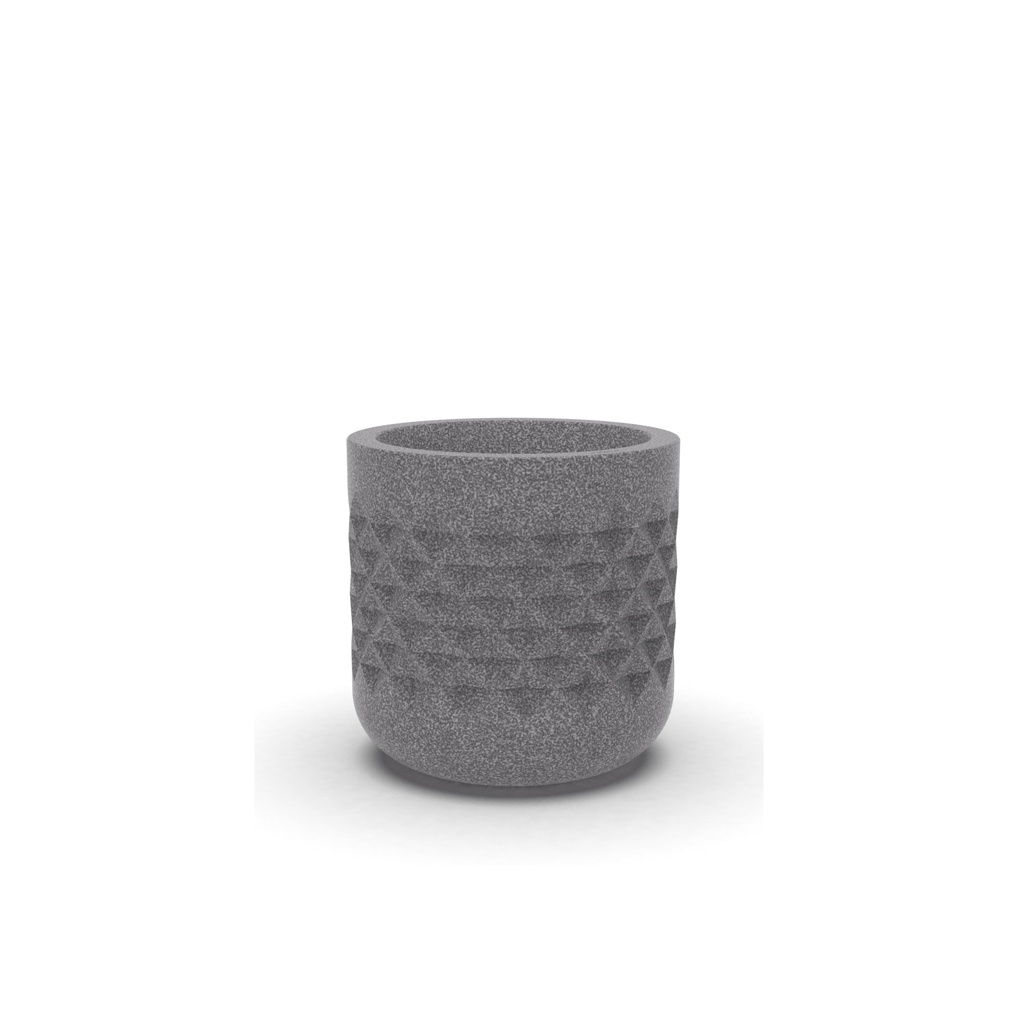 Lisle Pot Planter, Granite, 18" H x 18" W x 18" D