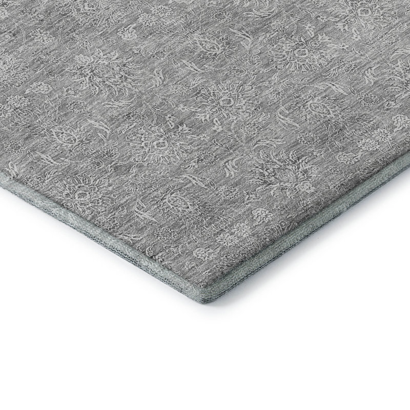 Premium Machine Washable Prisco Gray Rug, Rectangle 8' x 10'