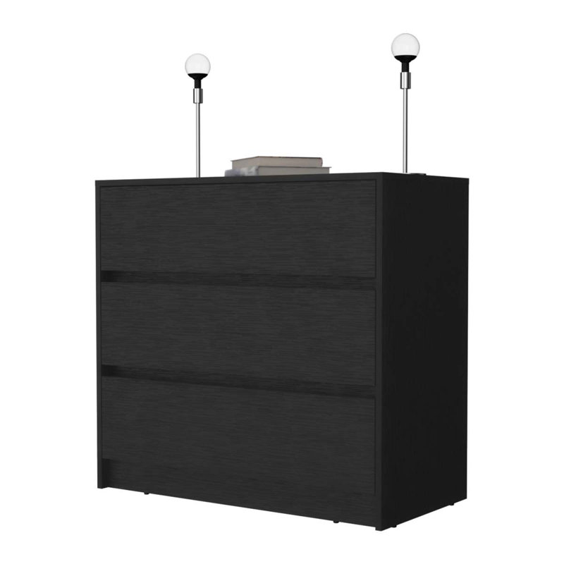 Commode 3 tiroirs noire